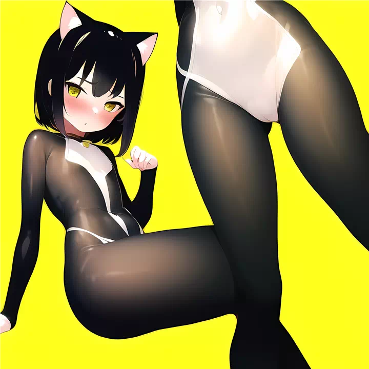 Cat lolis in tight black ?