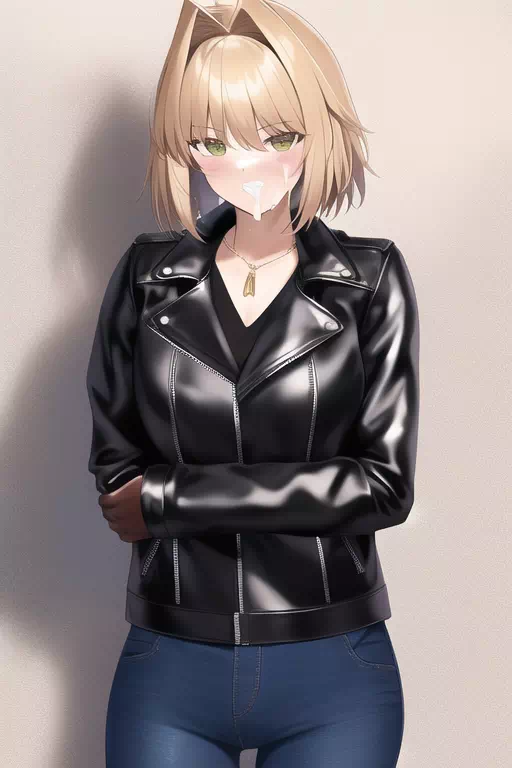 Arcueid Brunestud Leather Cum