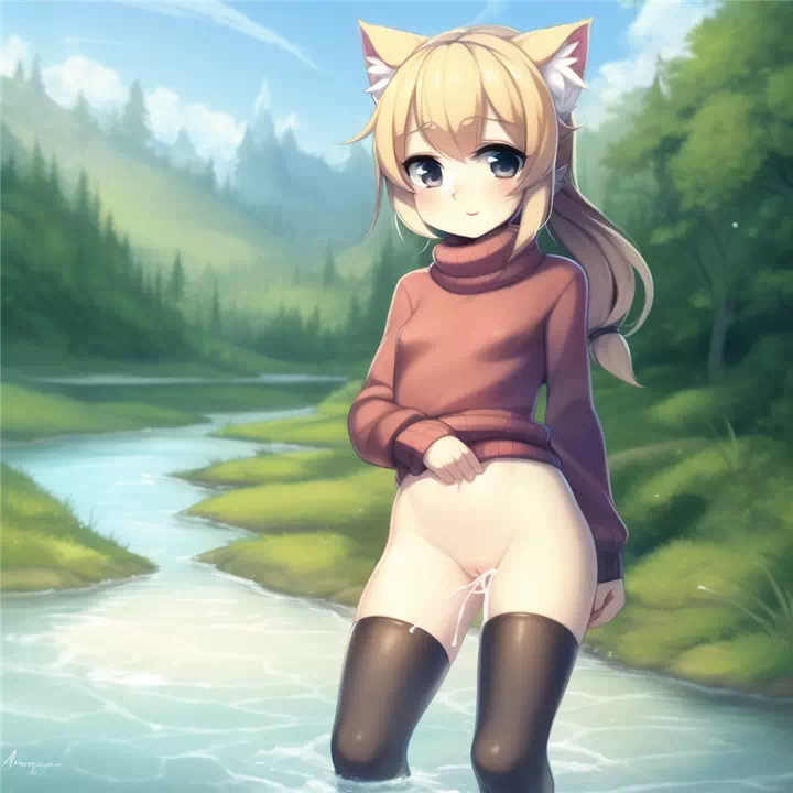 [AI] Half-Clothed Catgirls