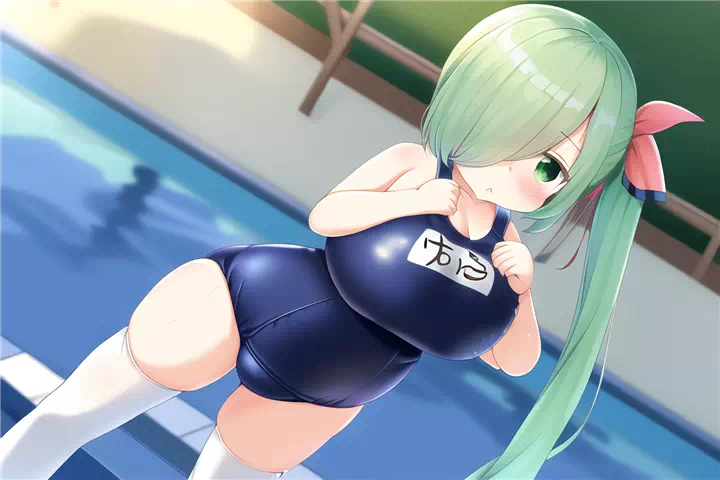 スク水ロリ爆乳看板娘②