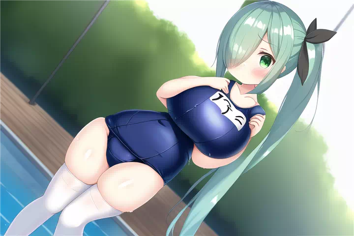 スク水ロリ爆乳看板娘②