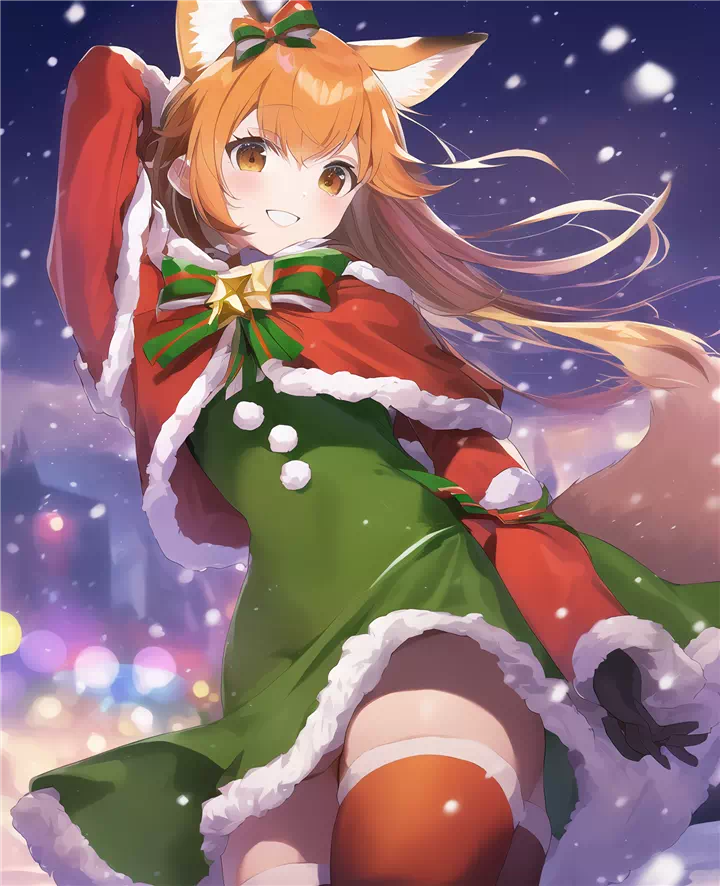 クリスマスなアカギツネちゃん