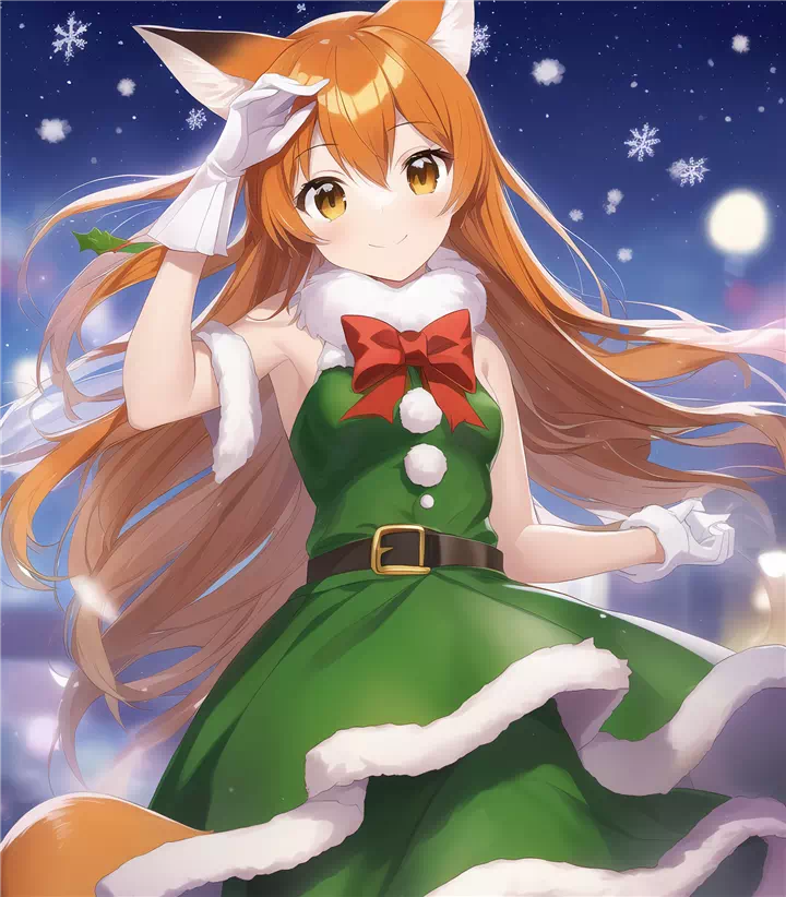 クリスマスなアカギツネちゃん