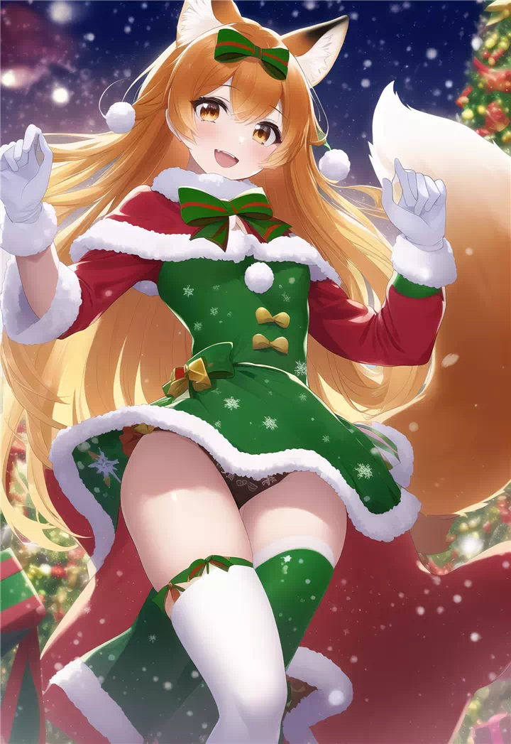 クリスマスなアカギツネちゃん