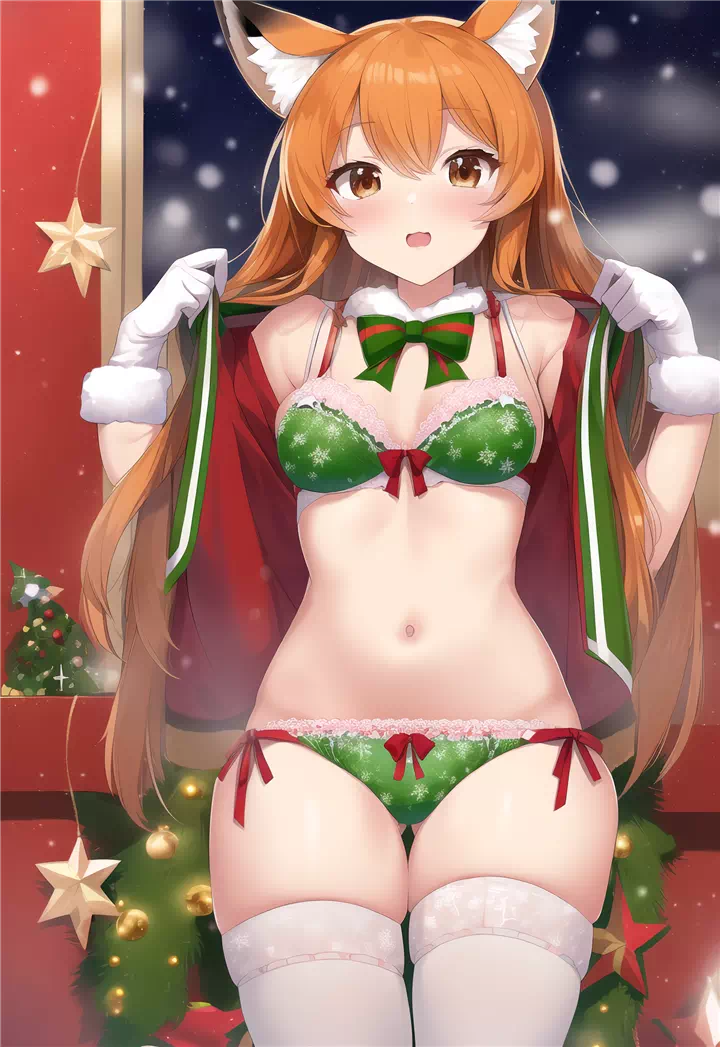 クリスマスなアカギツネちゃん