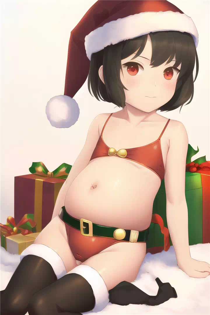 Preg loli celebrating christmas