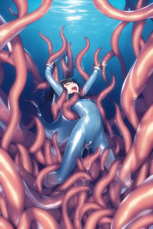 【NovelAI】Attacked by tentacles