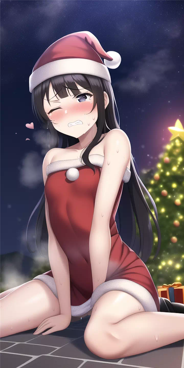 清楚系クリスマス少女のおしっこ我慢②