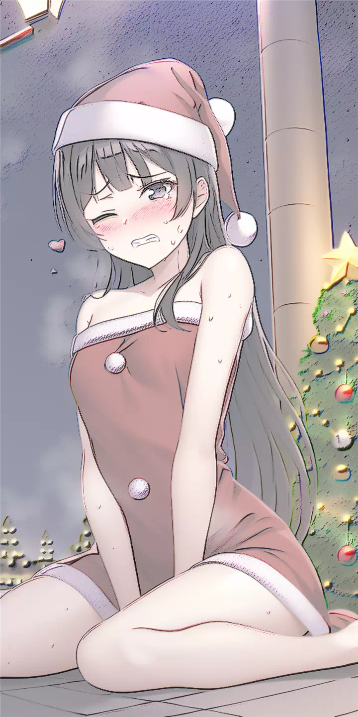 清楚系クリスマス少女のおしっこ我慢②