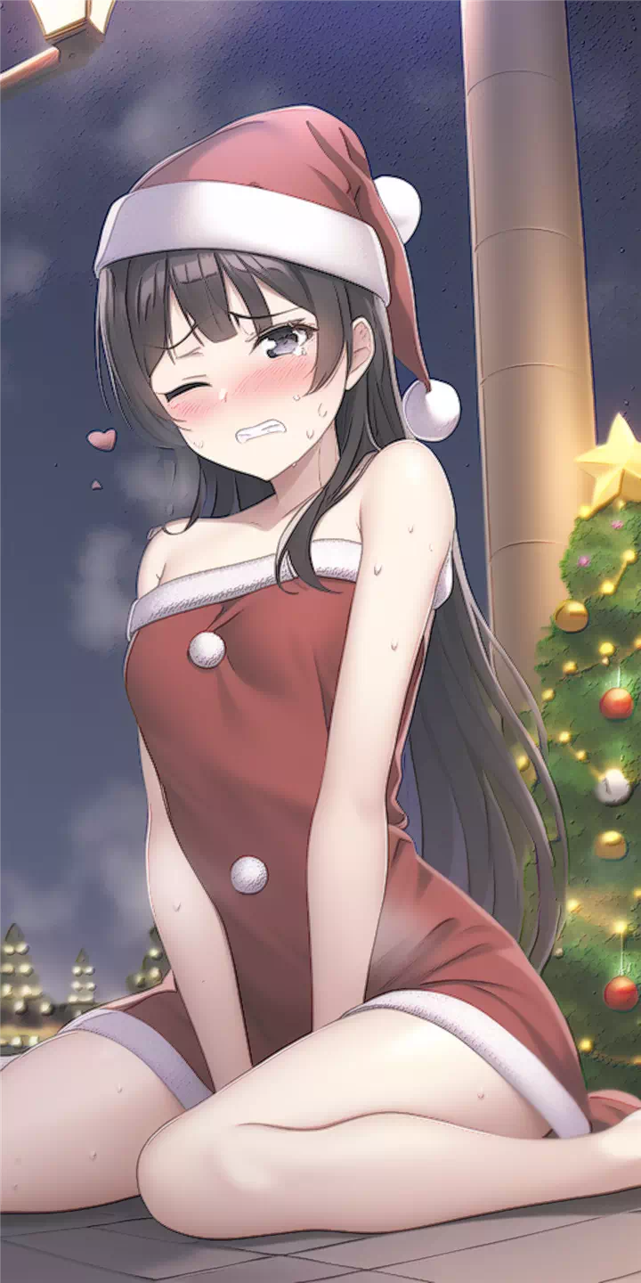 清楚系クリスマス少女のおしっこ我慢②