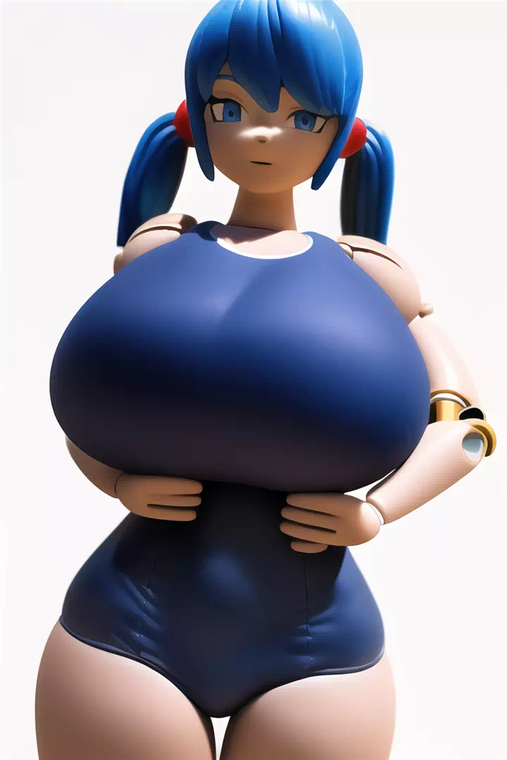 ドールフィギュア風スク水爆乳