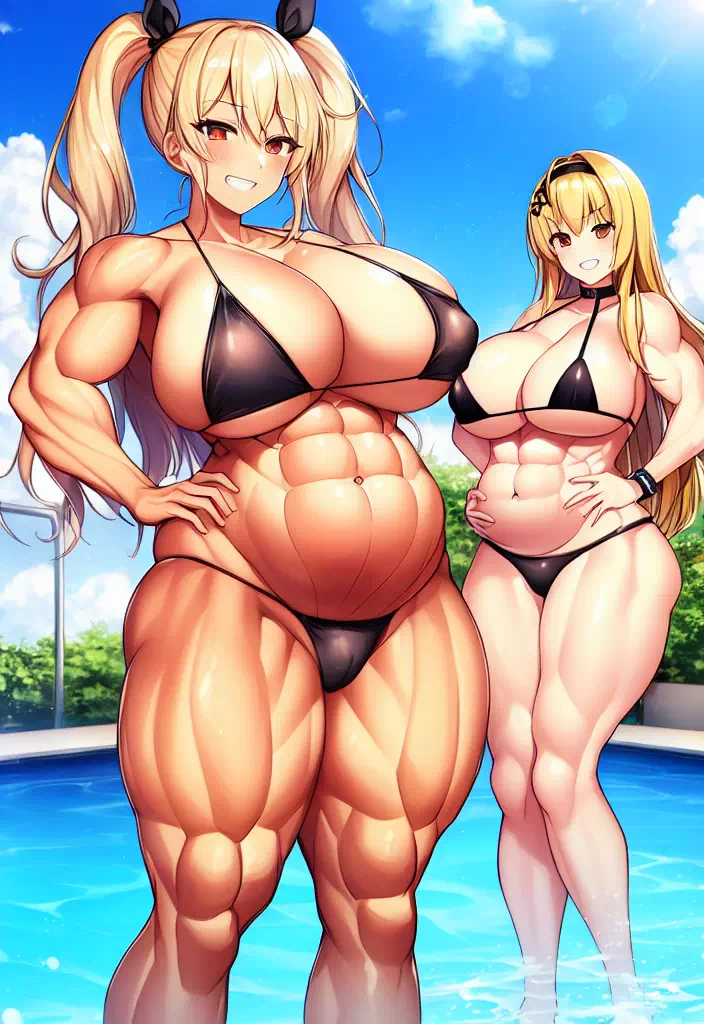 爆乳筋肉ギャルハーレム