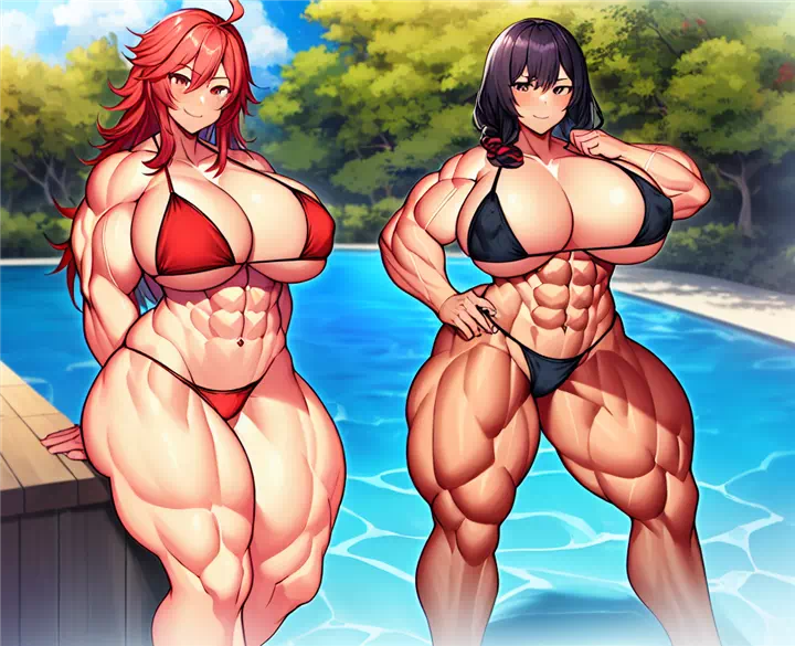 爆乳筋肉ギャルハーレム