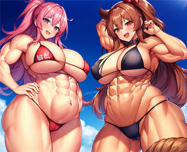 爆乳筋肉ギャルハーレム