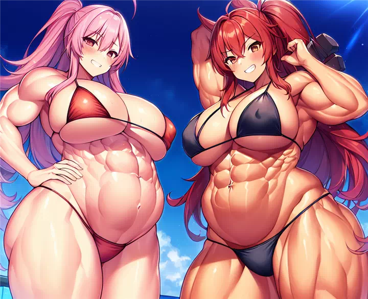 爆乳筋肉ギャルハーレム