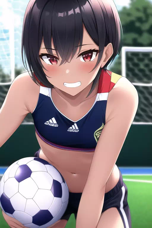 全力脱衣！サッカー少女！