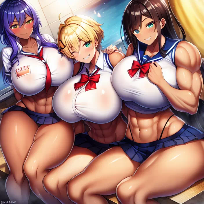 爆乳筋肉ギャルハーレム