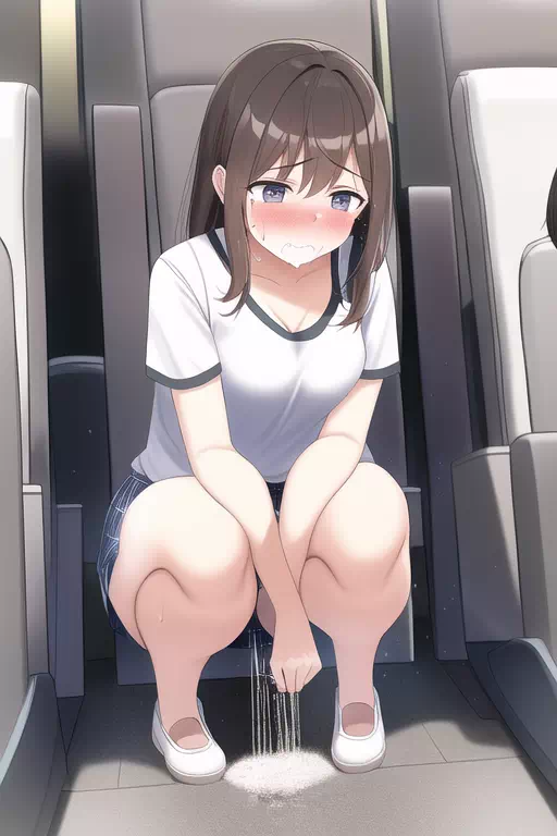 She is peeing..？ バレてないバレてない…たぶ