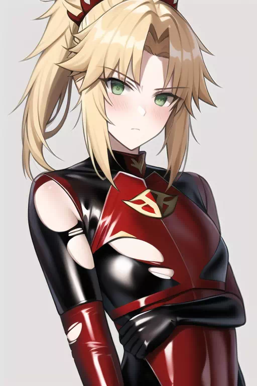 mordred in skintight bodysuit