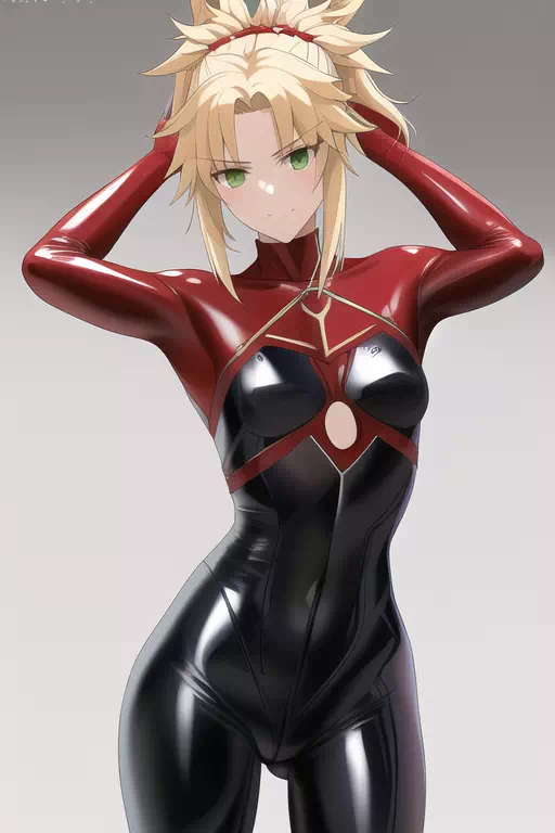 mordred in skintight bodysuit