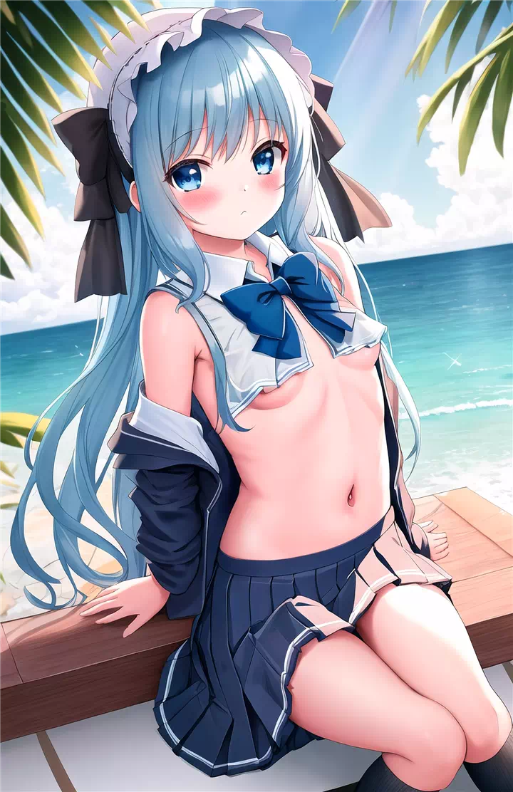 JK少女在海?