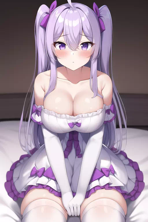 PURPLE HAIR TWINTAILS