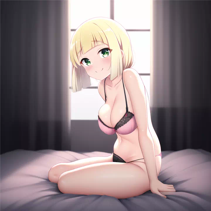 Lillie shows off her lingerie