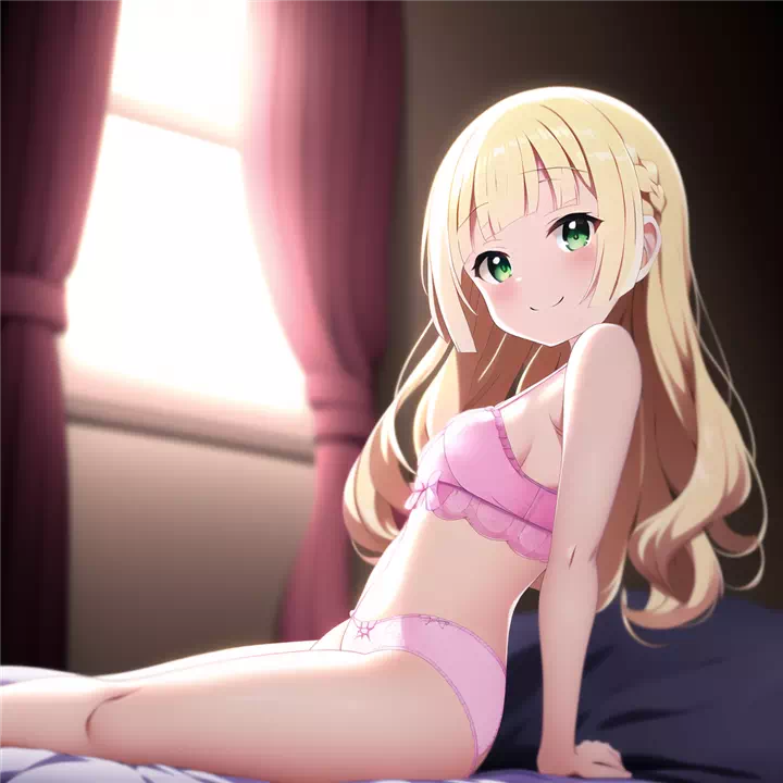 Lillie shows off her lingerie