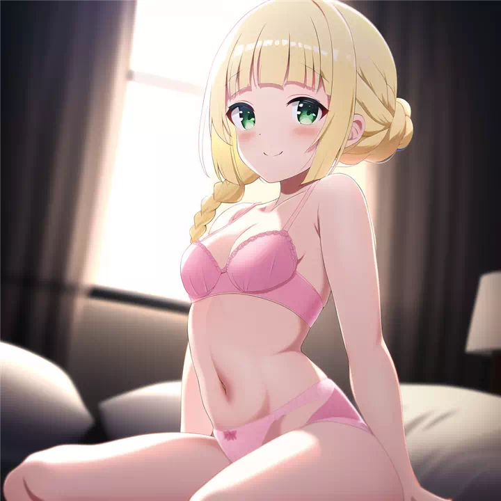 Lillie shows off her lingerie