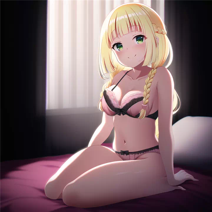 Lillie shows off her lingerie
