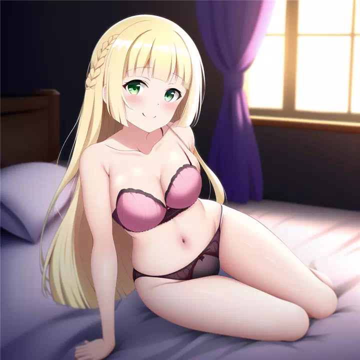 Lillie shows off her lingerie