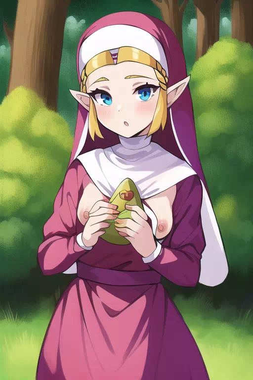 princess zelda in forest tits