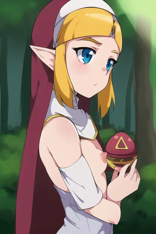 princess zelda in forest tits
