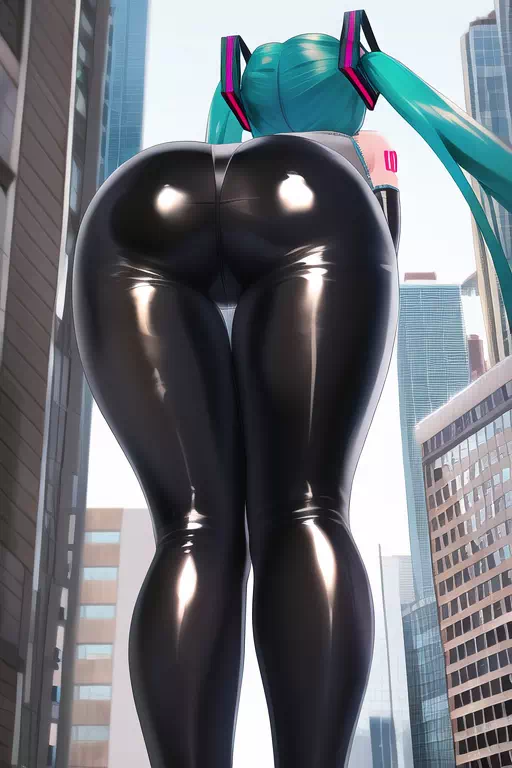 Hatsune miku giantess latex