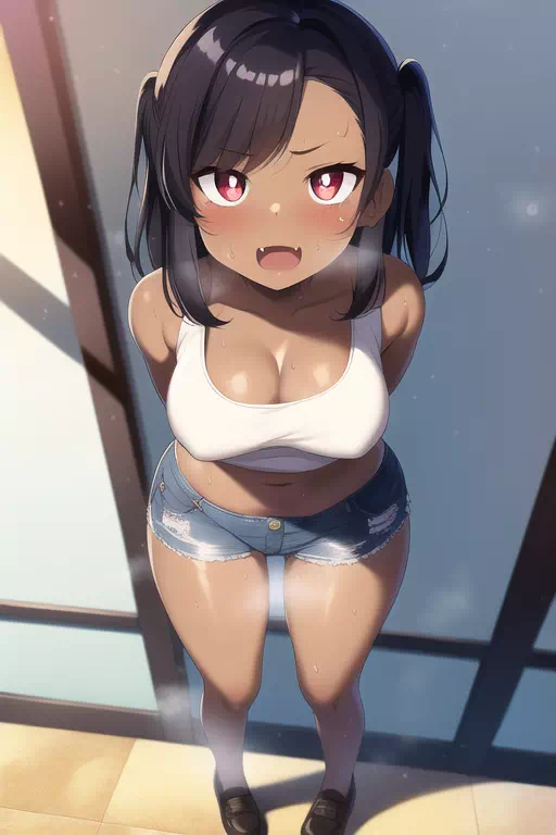 褐色ロリ巨乳！