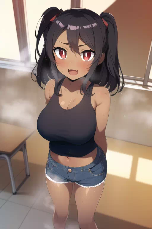 褐色ロリ巨乳！