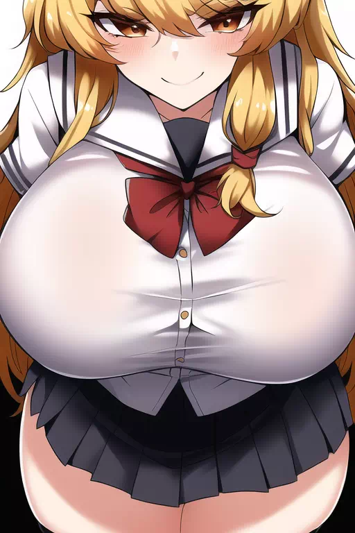 爆乳イケメンJK魔理沙ちゃん（リクエストイラスト）