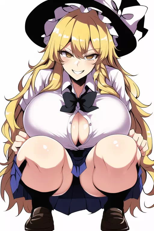 爆乳イケメンJK魔理沙ちゃん（リクエストイラスト）