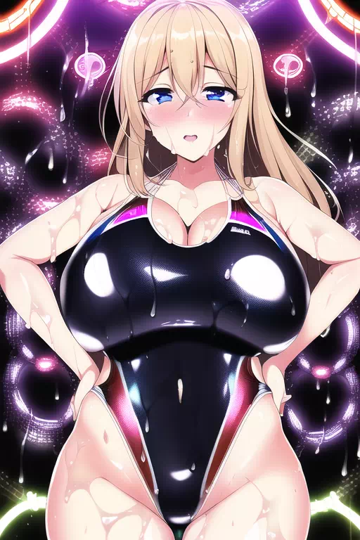 【NobelAI】Swimsuit ecstasy girl