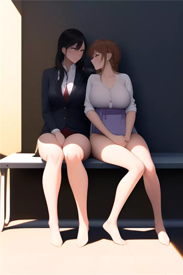 街中露出『社会人百合カップル座り編』