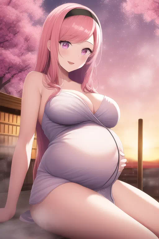 温泉妊婦