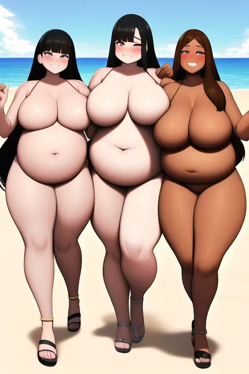 Big Girls On The Beach