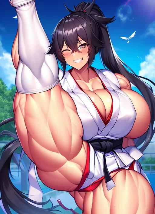 爆乳筋肉空手娘