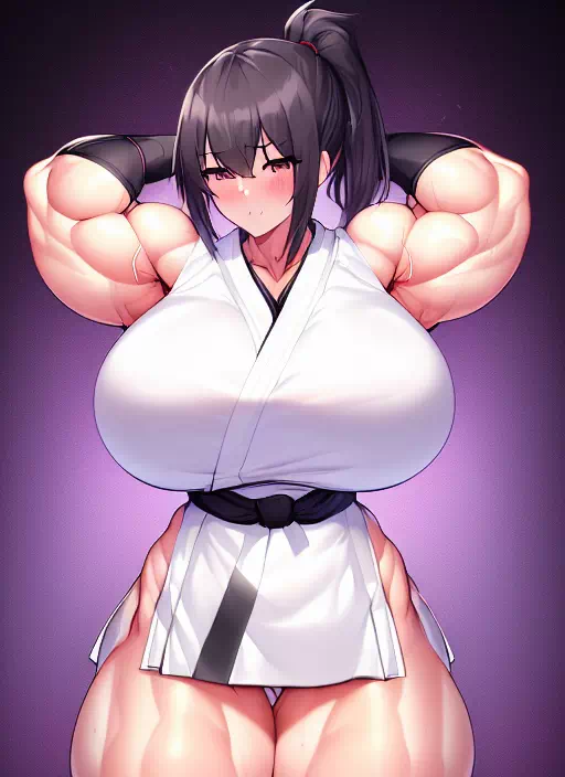 爆乳筋肉空手娘