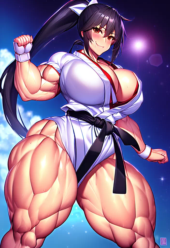 爆乳筋肉空手娘