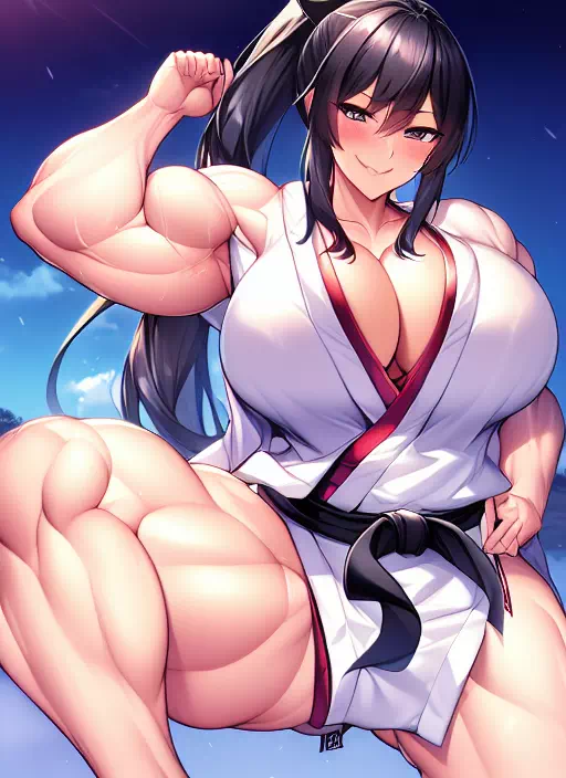 爆乳筋肉空手娘