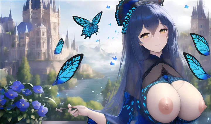 Blue butterflys③