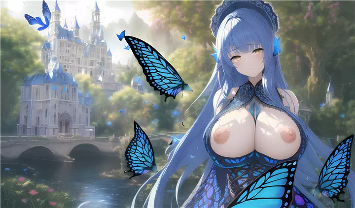 Blue butterflys④