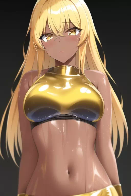 Gold Latex Girl 2