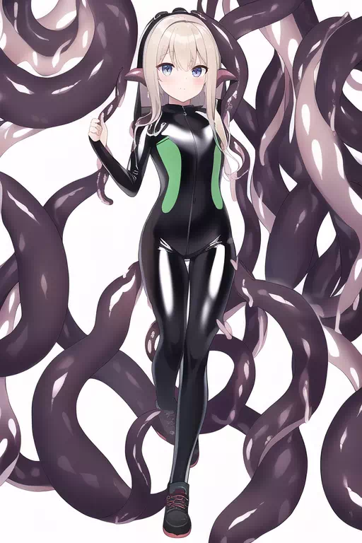 【NovelAI】Attacked by tentacles